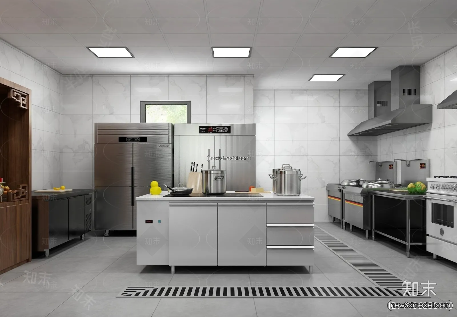 Restaurant Kitchen 3D Models - 3D Scene - 039