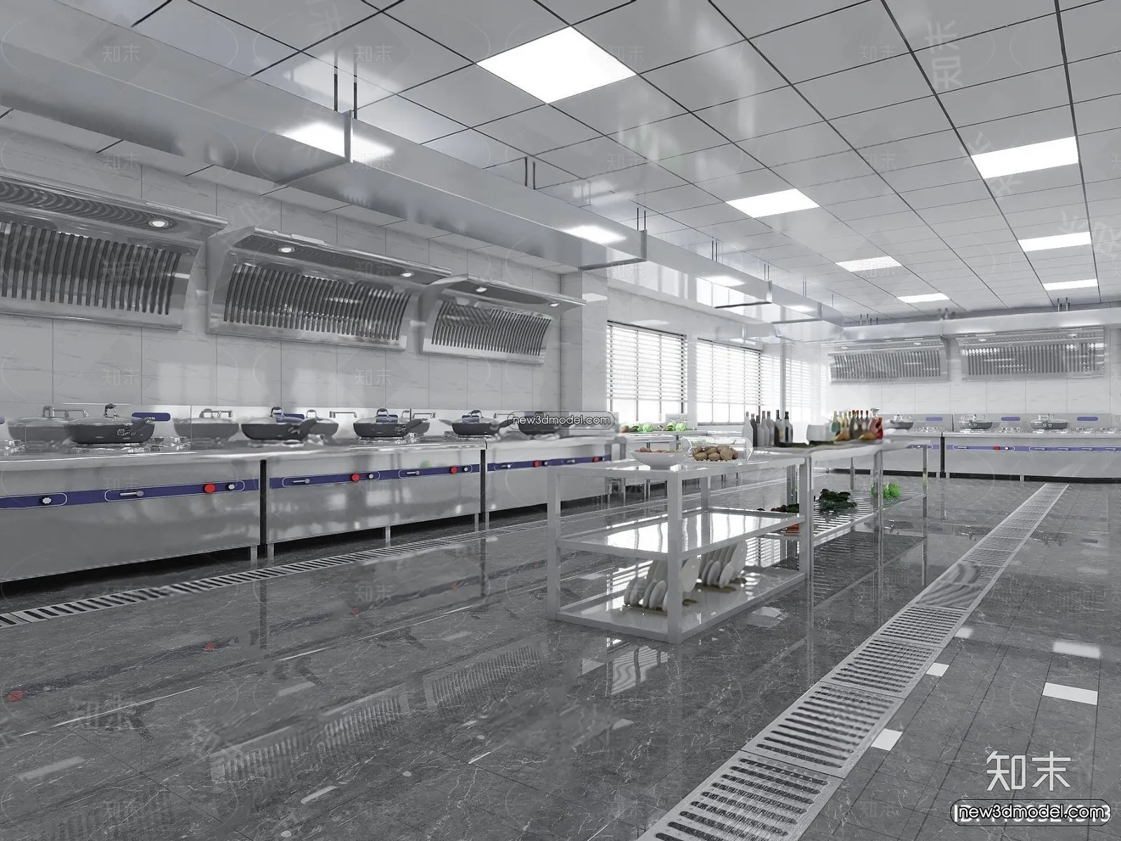 Restaurant Kitchen 3D Models - 3D Scene - 040