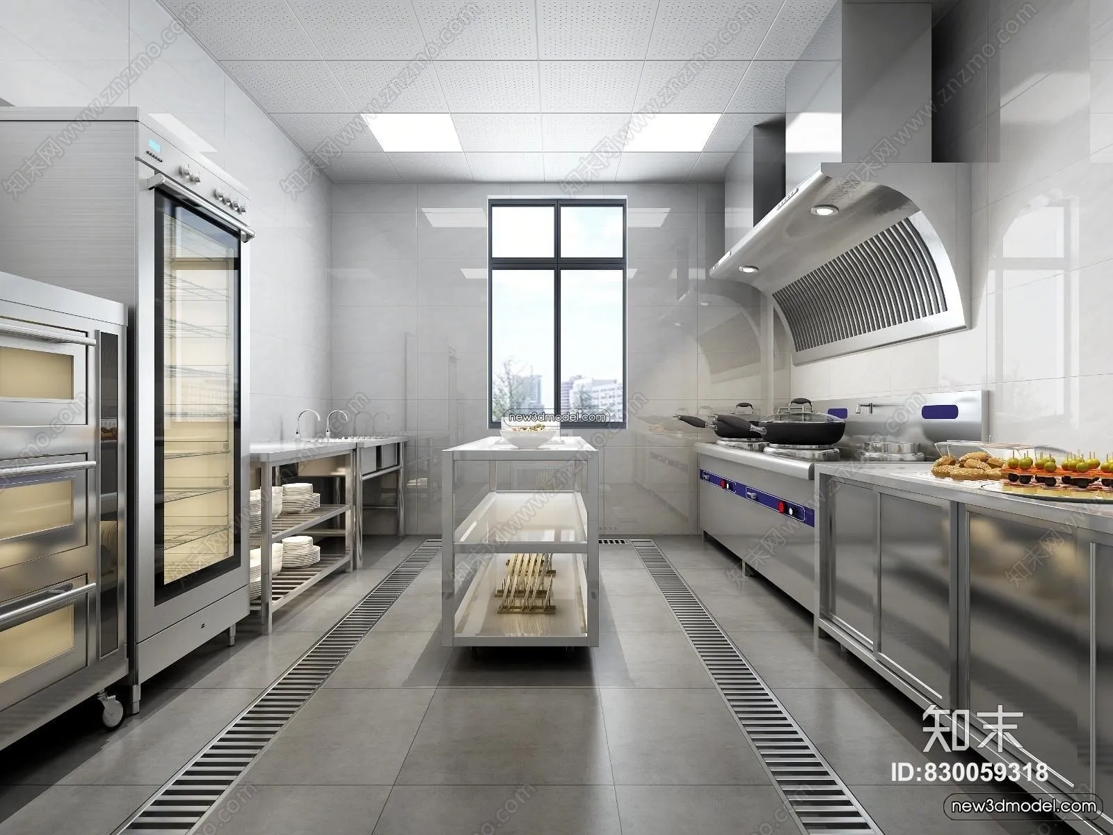 Restaurant Kitchen 3D Models - 3D Scene - 045