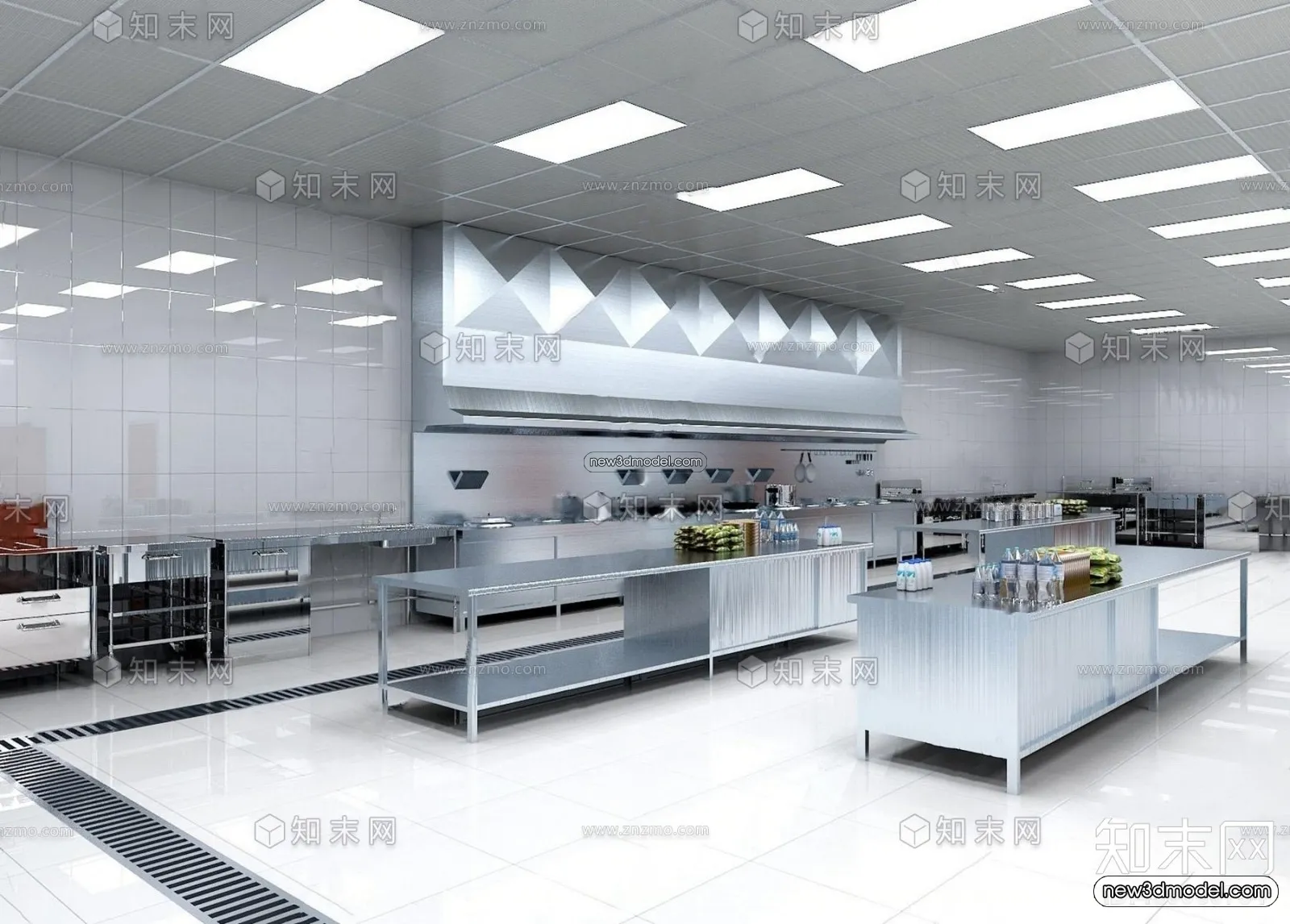 Restaurant Kitchen 3D Models - 3D Scene - 049