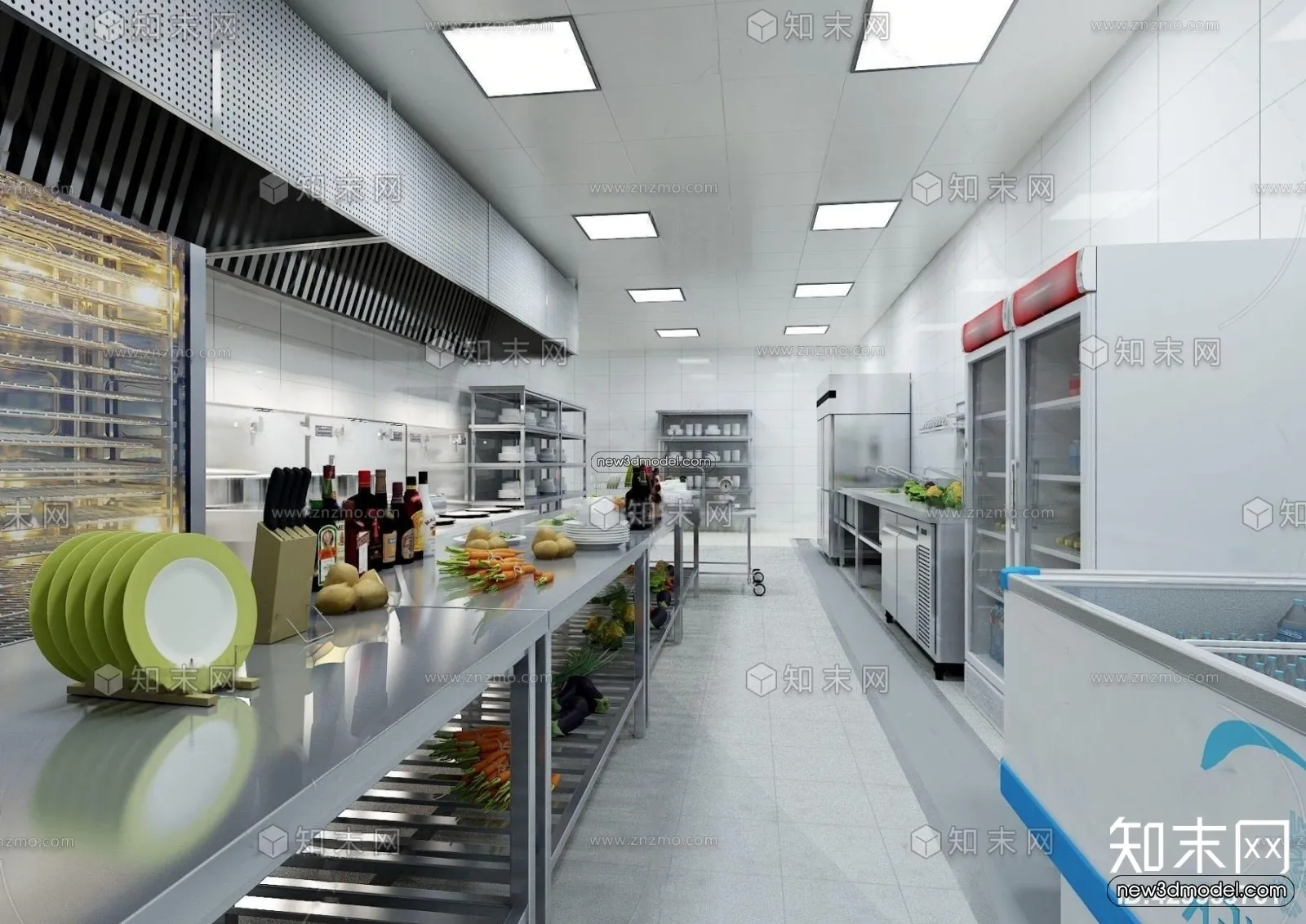 Restaurant Kitchen 3D Models - 3D Scene - 050
