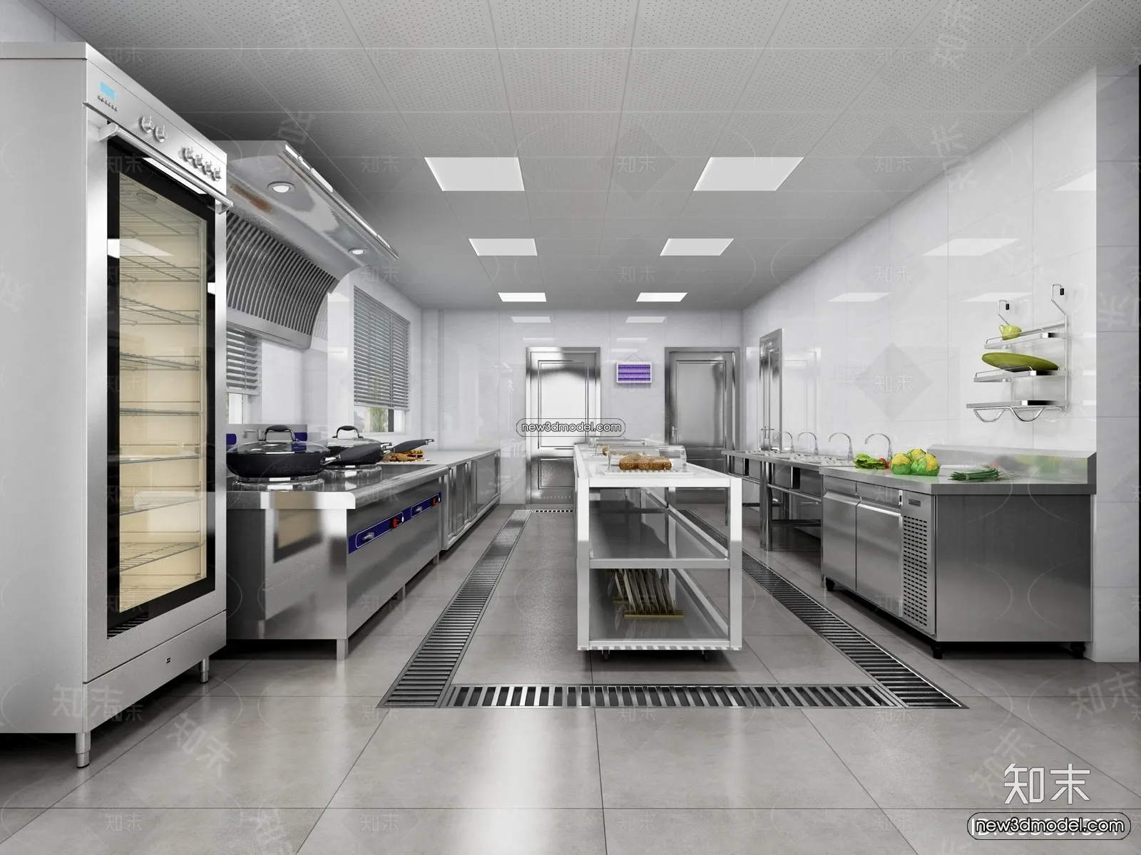 Restaurant Kitchen 3D Models - 3D Scene - 052