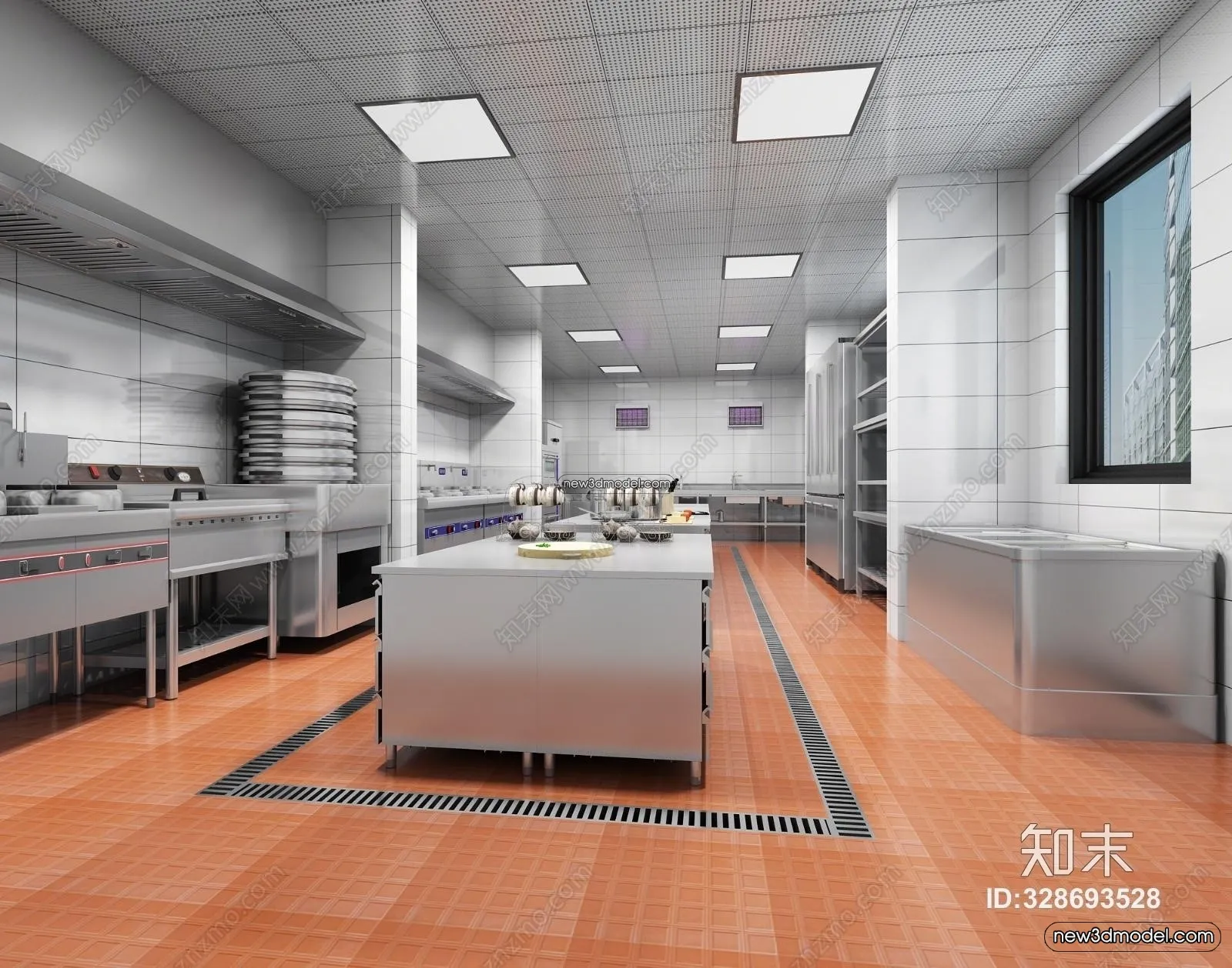 Restaurant Kitchen 3D Models - 3D Scene - 053