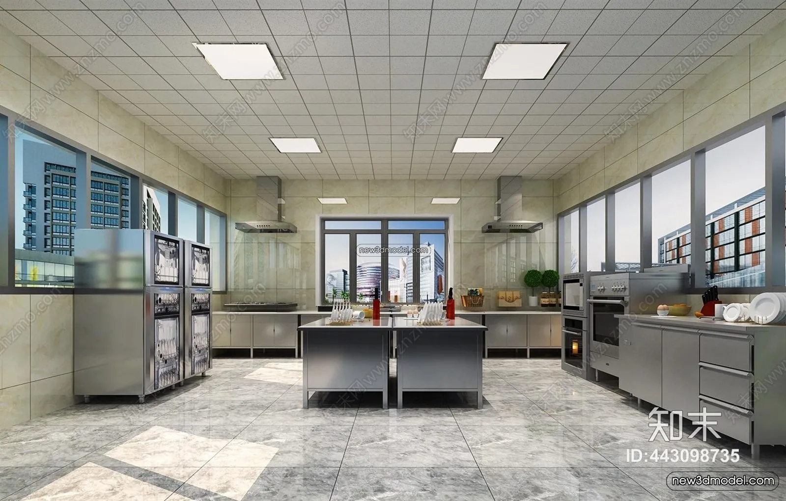 Restaurant Kitchen 3D Models - 3D Scene - 054