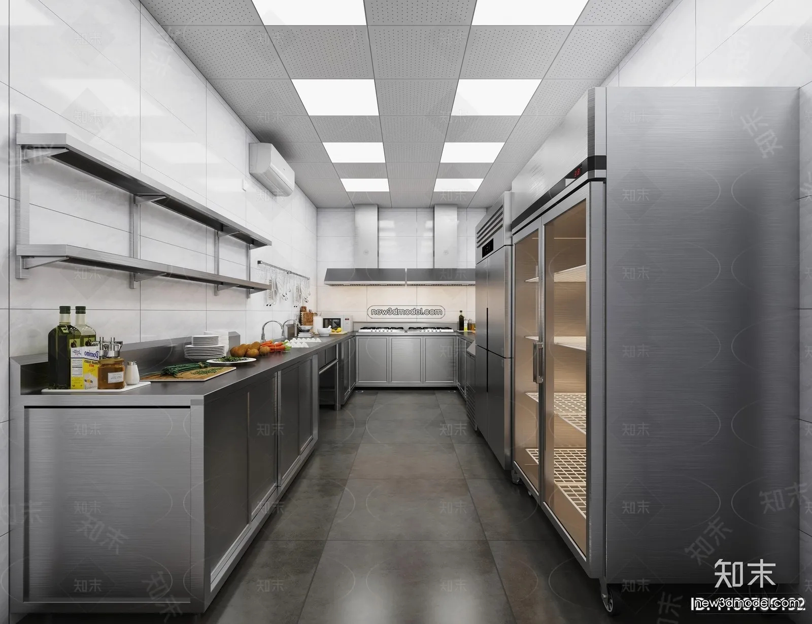 Restaurant Kitchen 3D Models - 3D Scene - 055