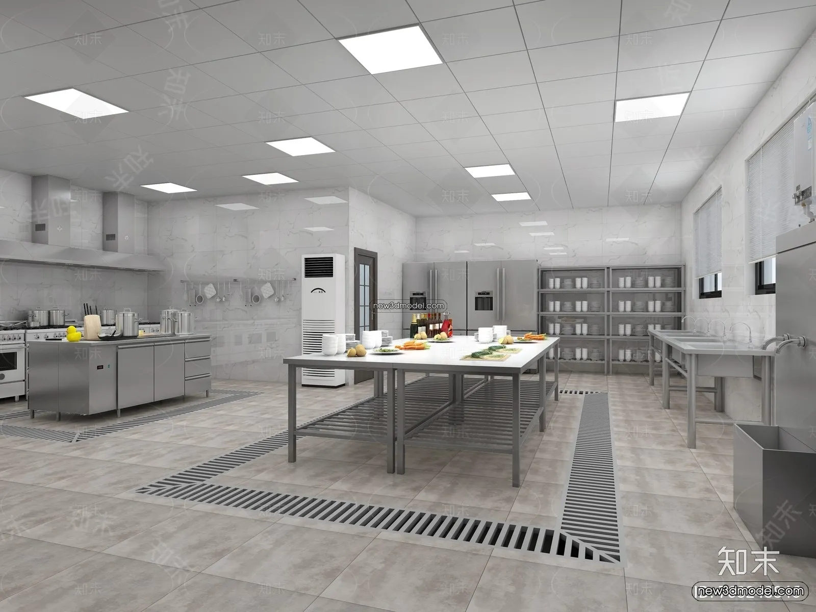 Restaurant Kitchen 3D Models - 3D Scene - 056