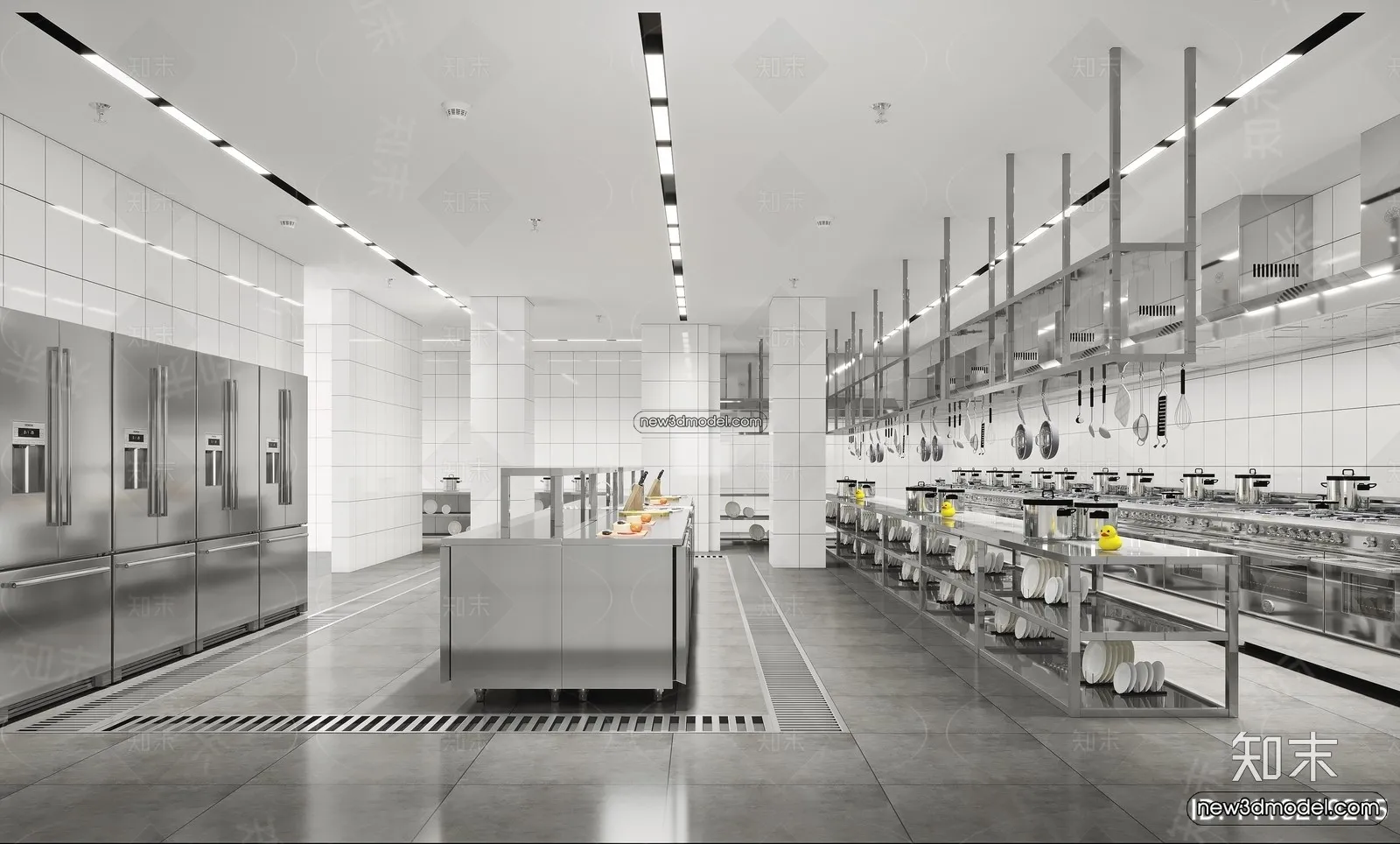 Restaurant Kitchen 3D Models - 3D Scene - 063