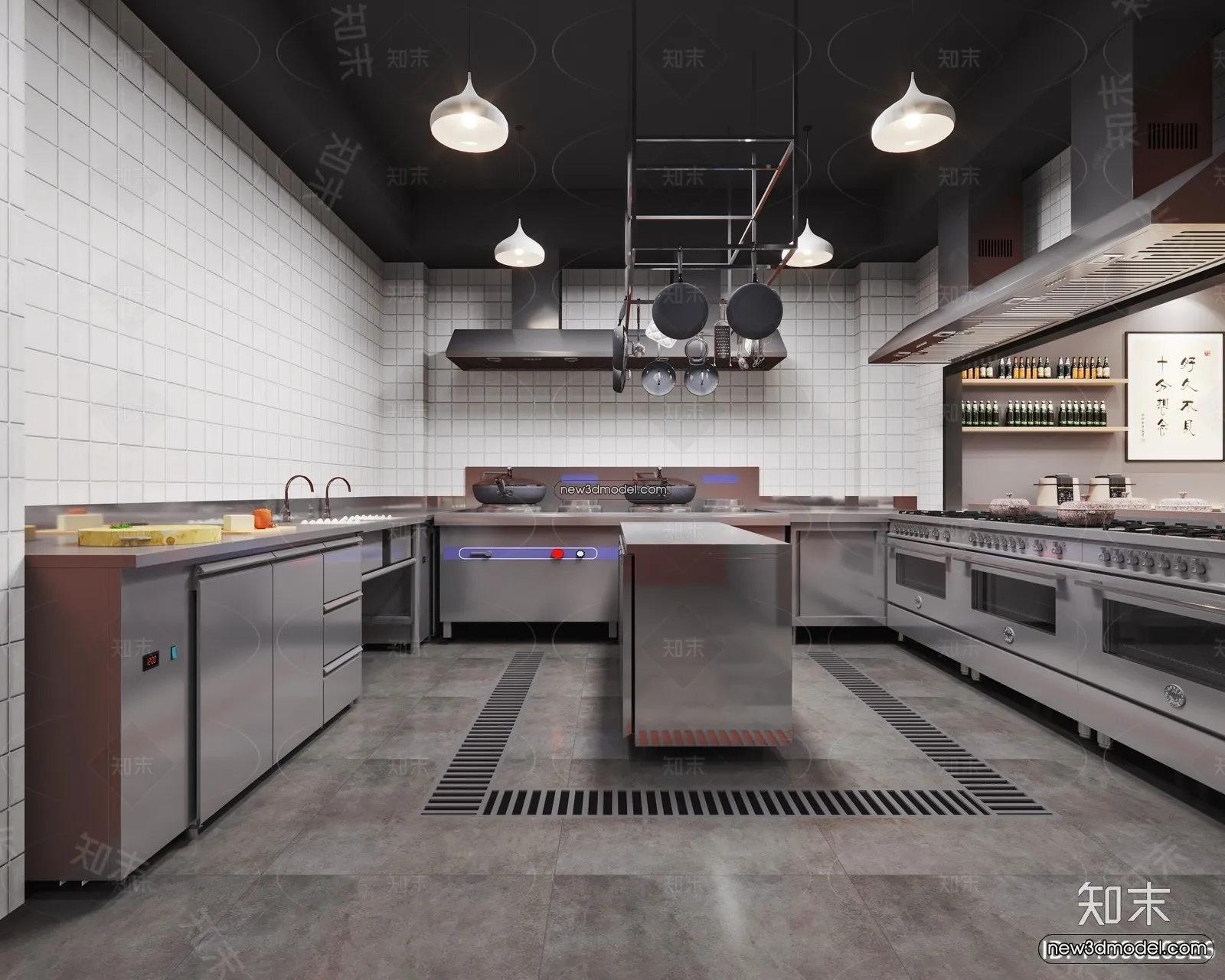 Restaurant Kitchen 3D Models - 3D Scene - 067