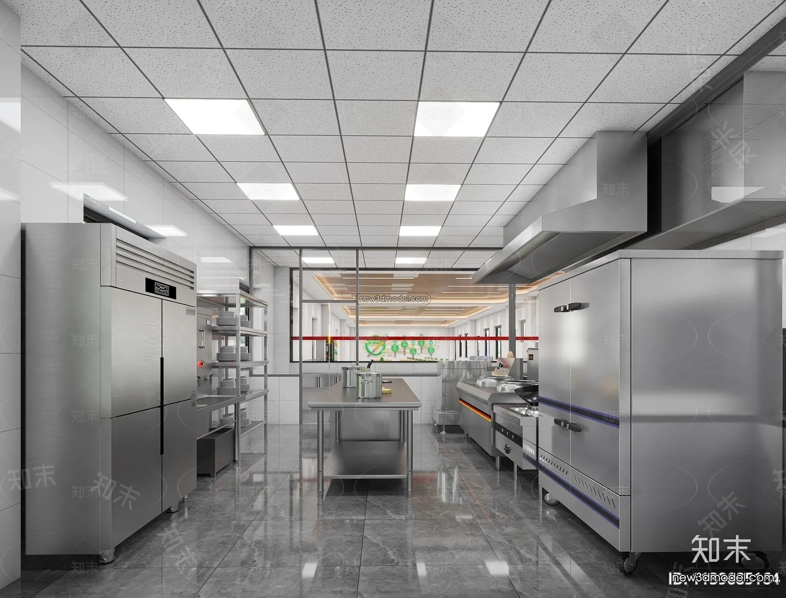 Restaurant Kitchen 3D Models - 3D Scene - 068