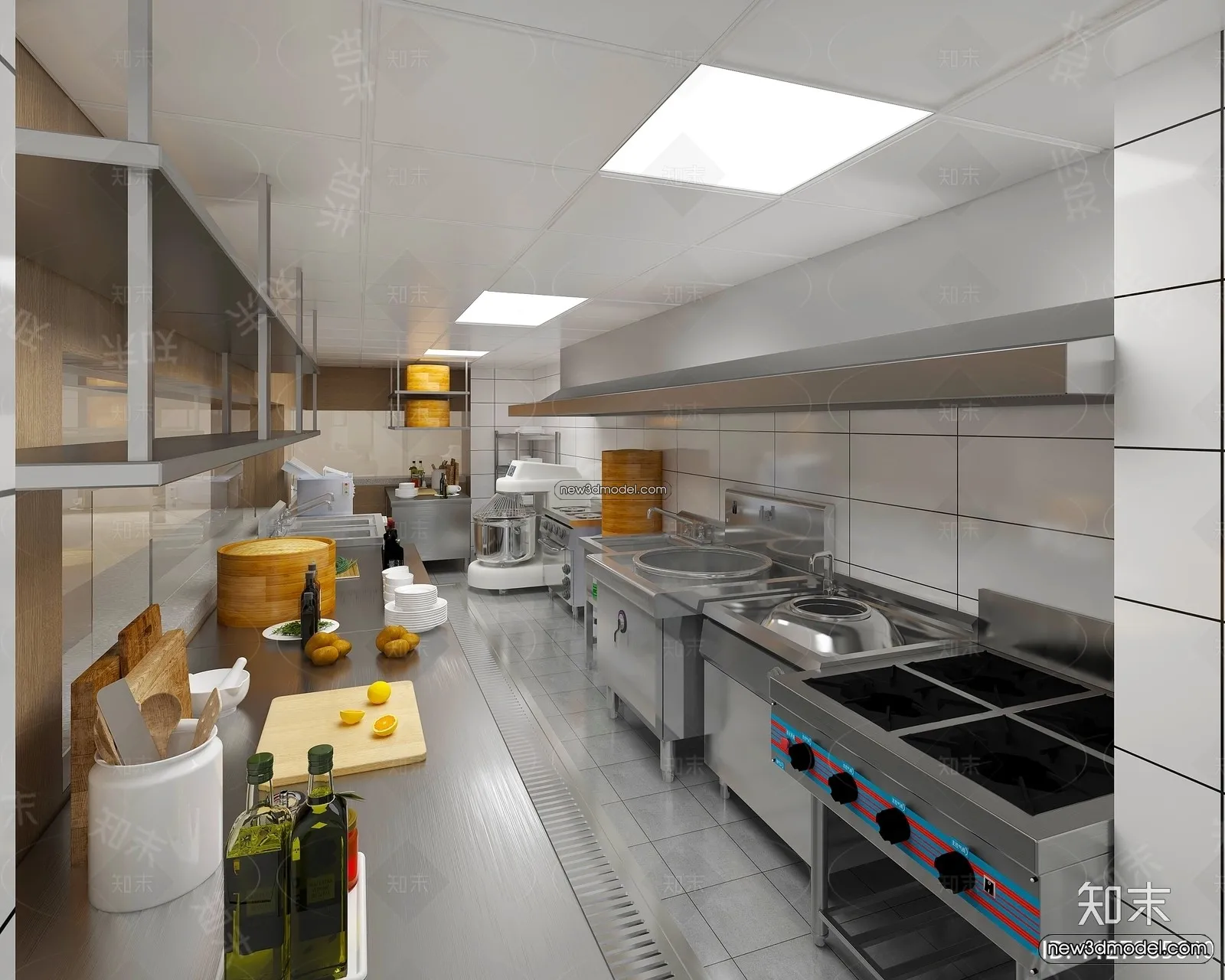 Restaurant Kitchen 3D Models - 3D Scene - 071