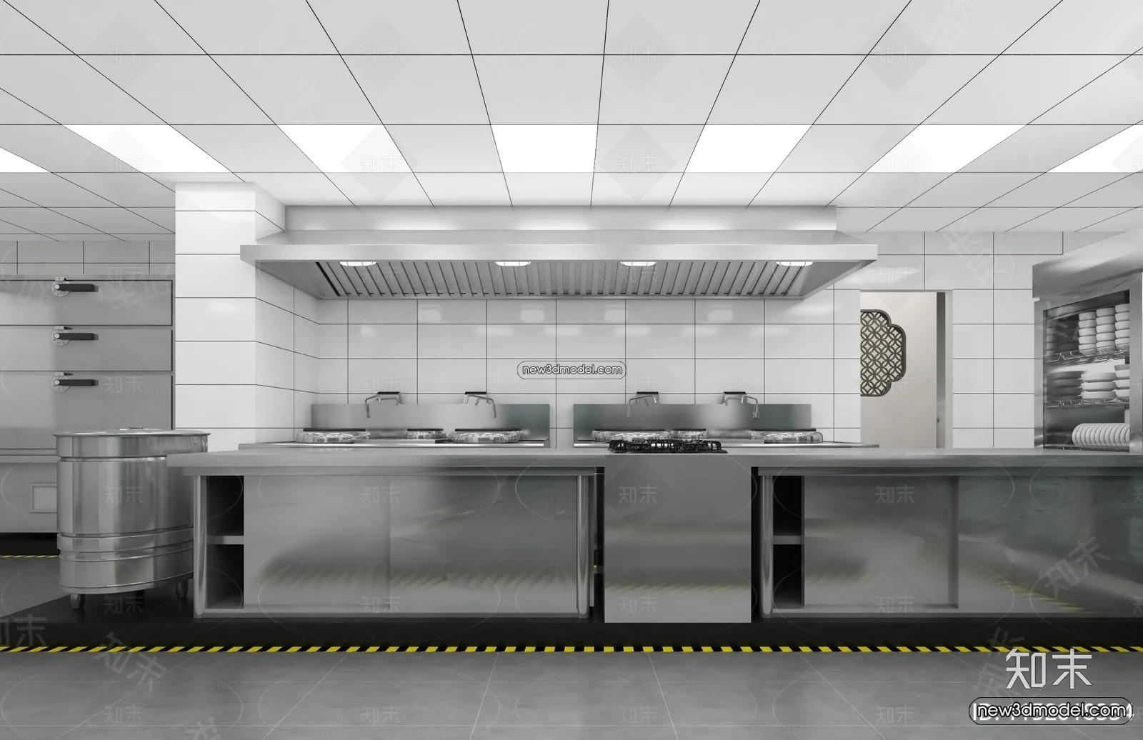 Restaurant Kitchen 3D Models - 3D Scene - 072