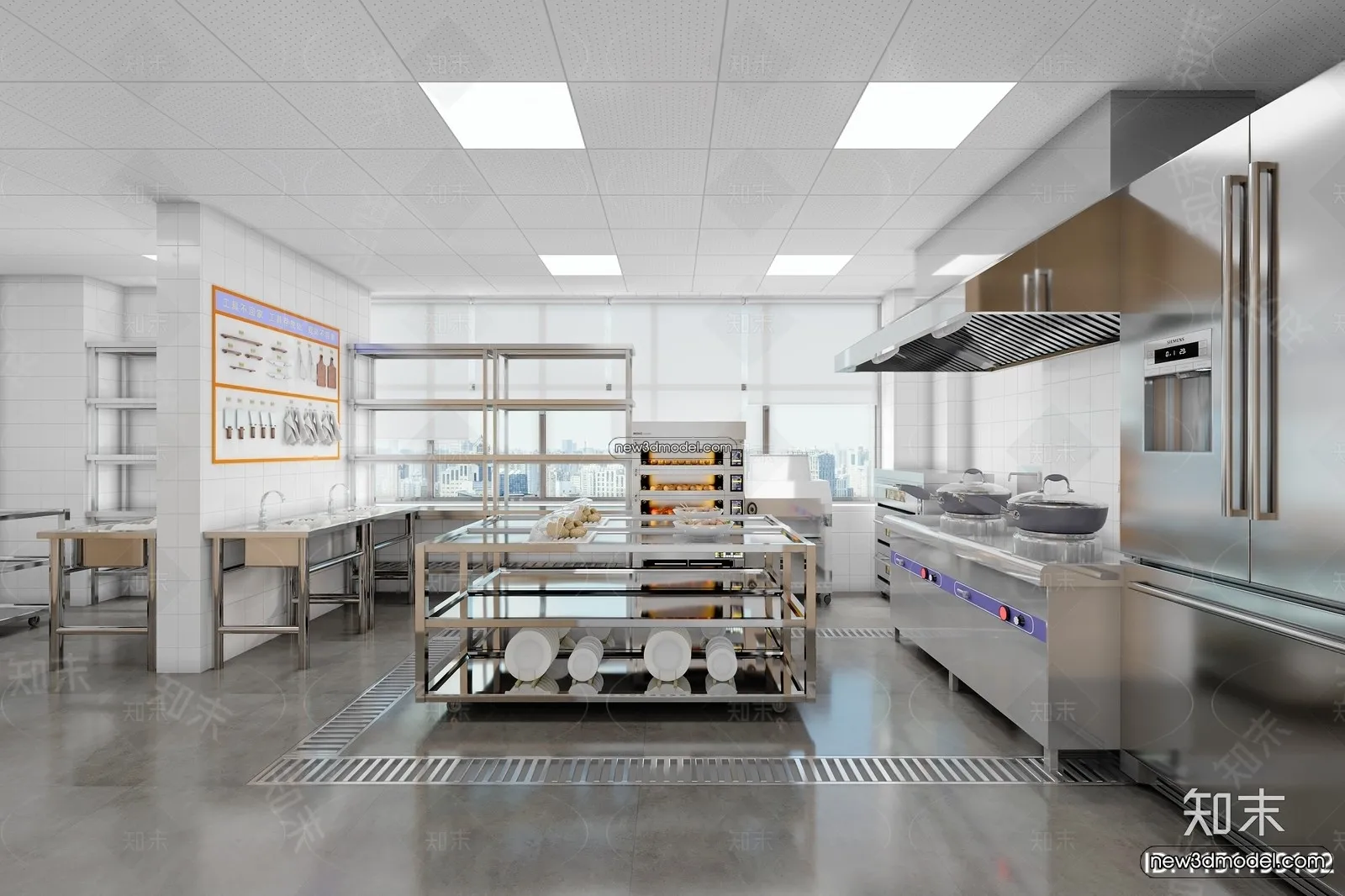 Restaurant Kitchen 3D Models - 3D Scene - 078