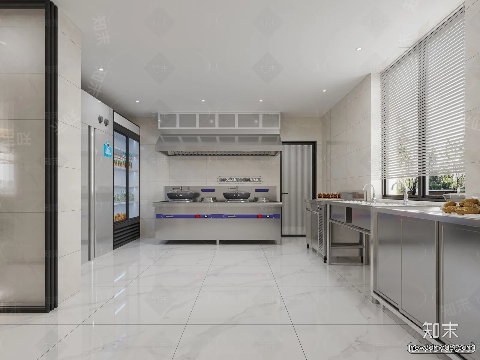 Restaurant Kitchen 3D Models - 3D Scene - 080