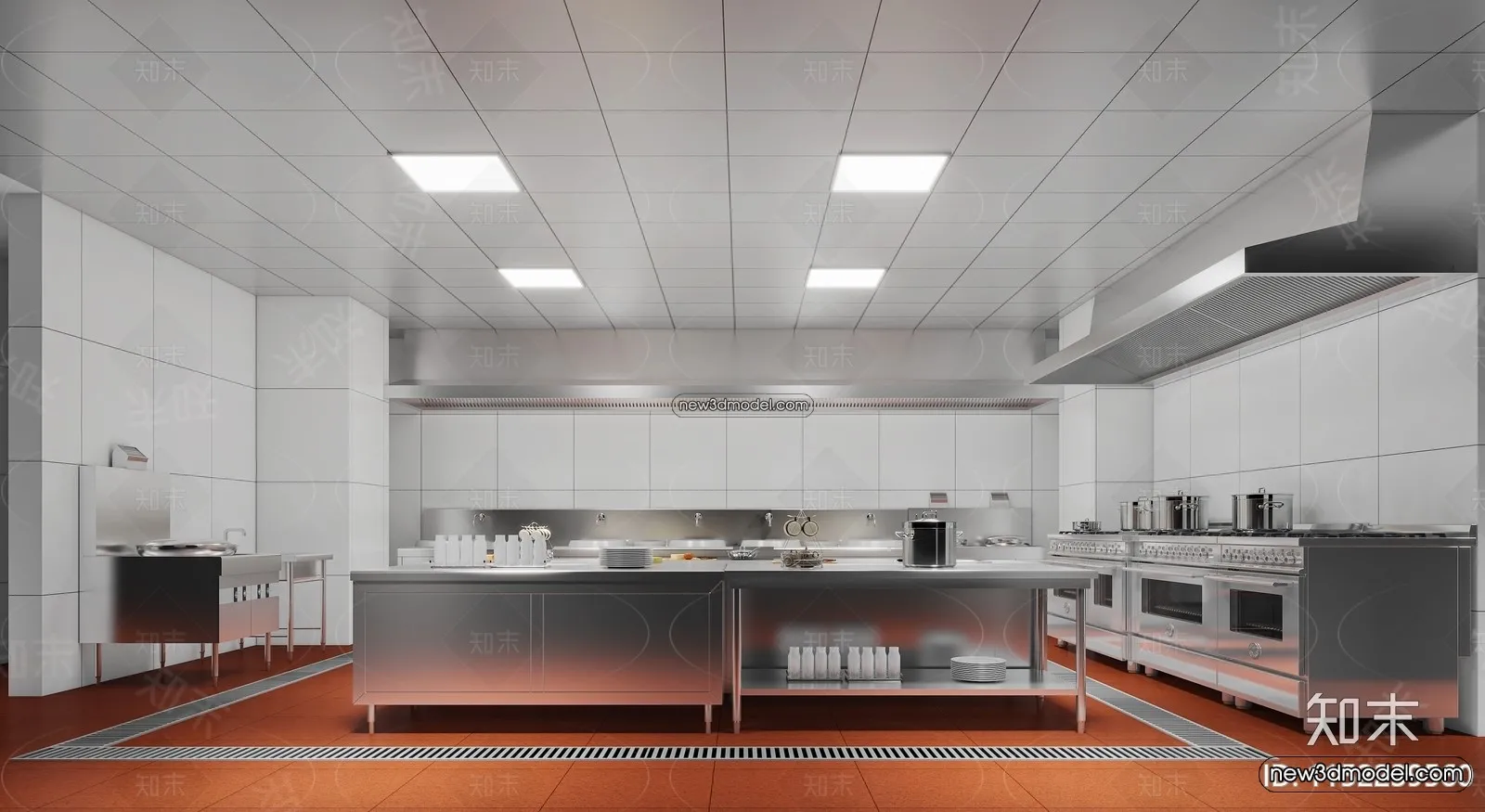 Restaurant Kitchen 3D Models - 3D Scene - 081