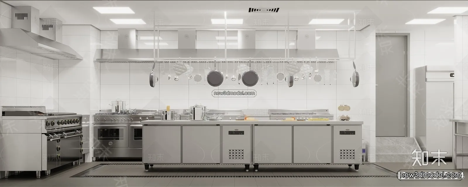 Restaurant Kitchen 3D Models - 3D Scene - 082