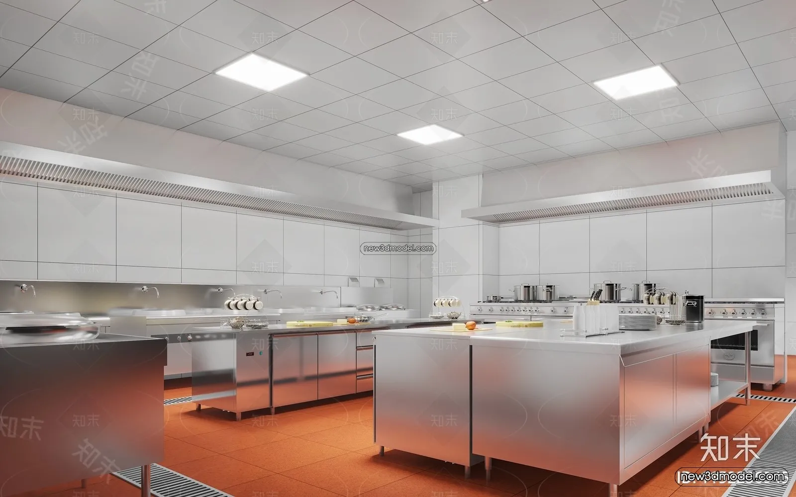 Restaurant Kitchen 3D Models - 3D Scene - 085