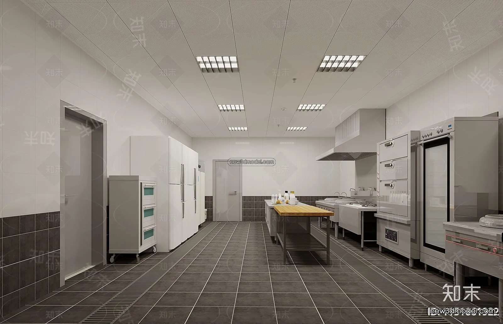 Restaurant Kitchen 3D Models - 3D Scene - 087