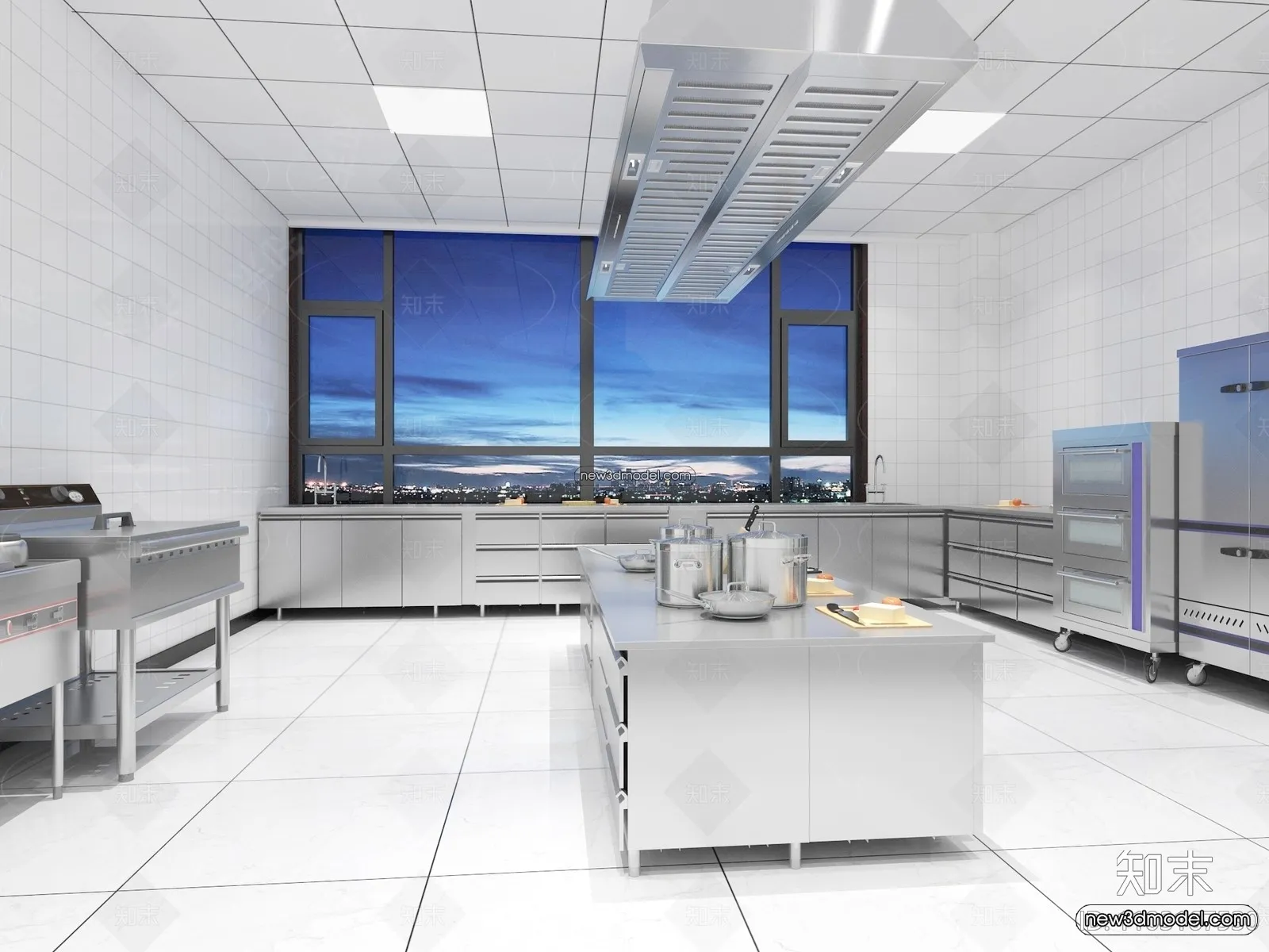 Restaurant Kitchen 3D Models - 3D Scene - 088