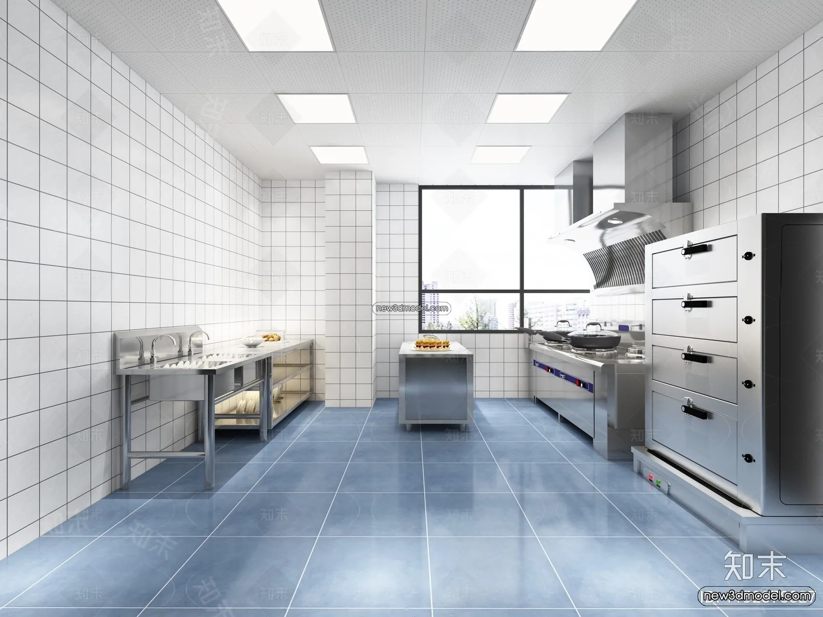 Restaurant Kitchen 3D Models - 3D Scene - 090