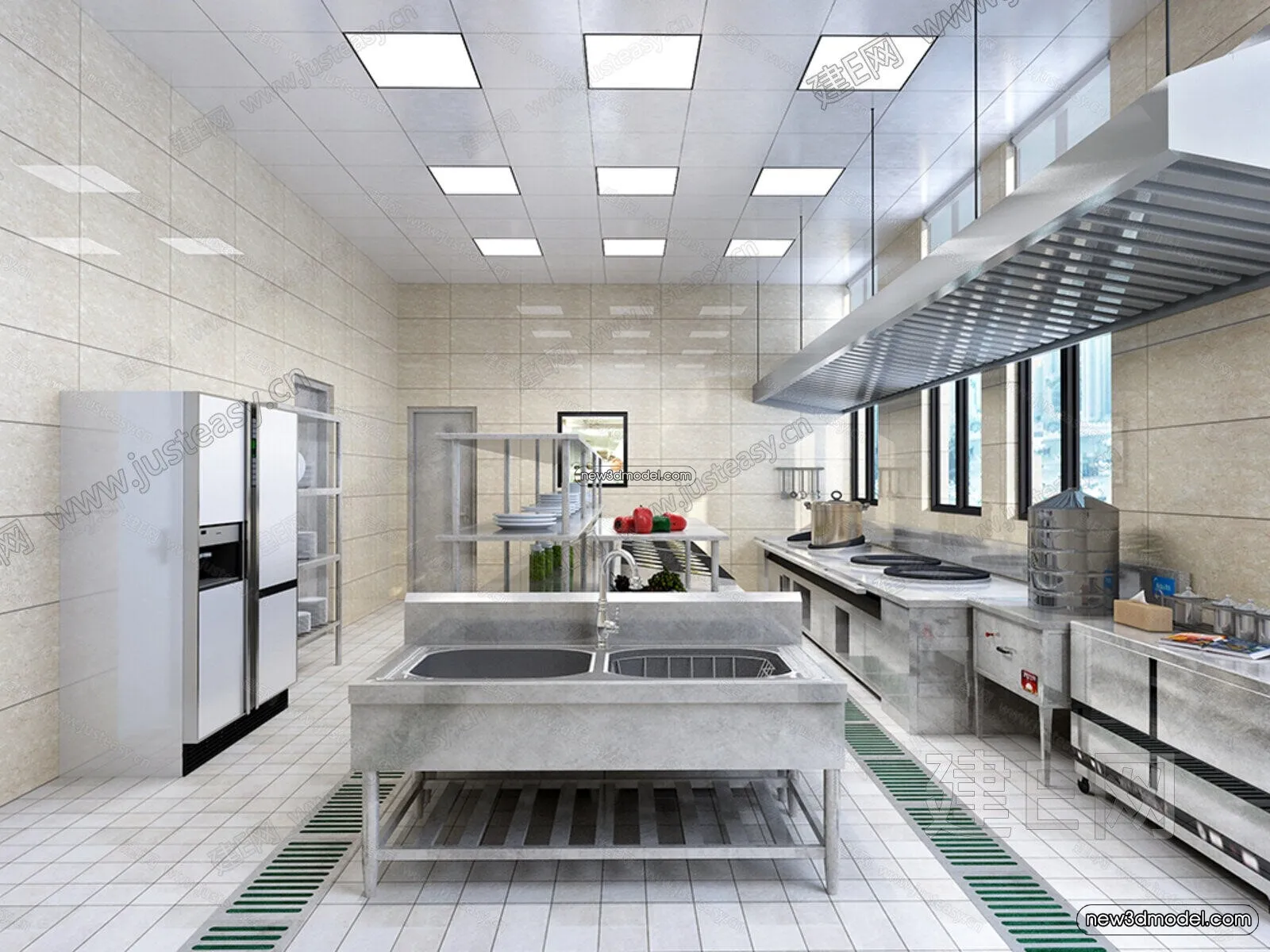 Restaurant Kitchen 3D Models - 3D Scene - 094