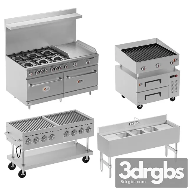 Restaurant Kitchen Equipment Vol 01 3D Model Free
