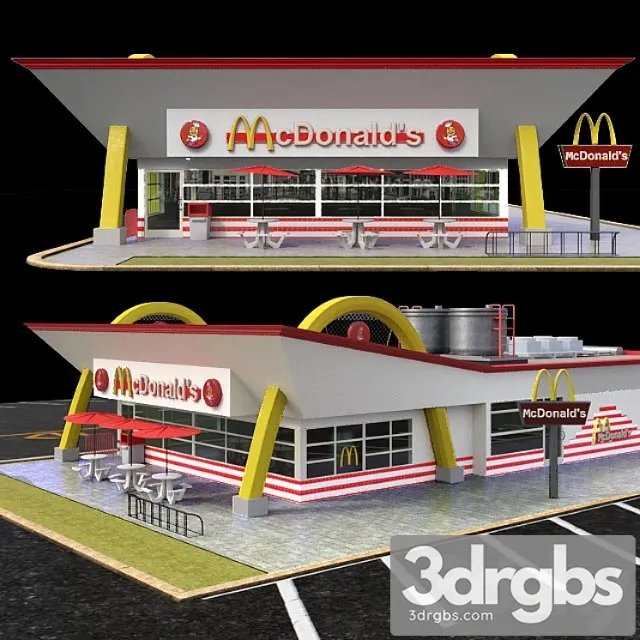 Restaurant mcdonalds 3D Model Free