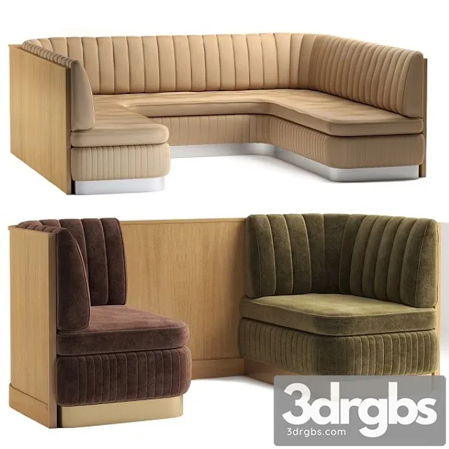 Restaurant Sofa 007 3D Model Free