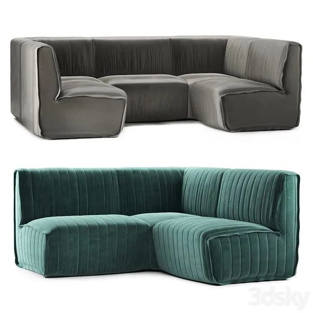 Restaurant sofa 008 3D Model