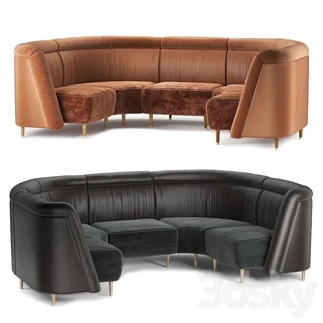 Restaurant sofa 009 3DModel