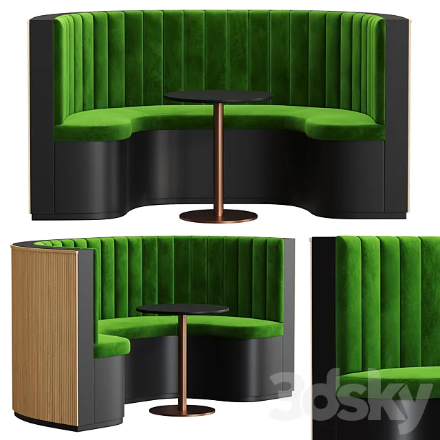 Restaurant sofa 01 3D Model