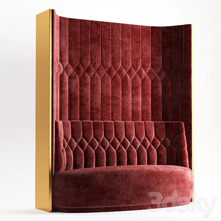 Restaurant sofa-1 3D Model Free