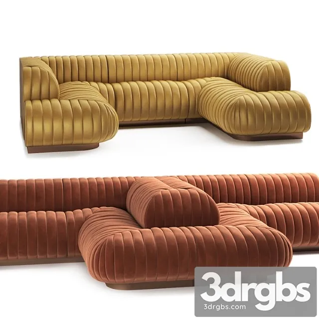 Restaurant sofa 777 2 3D Model Free