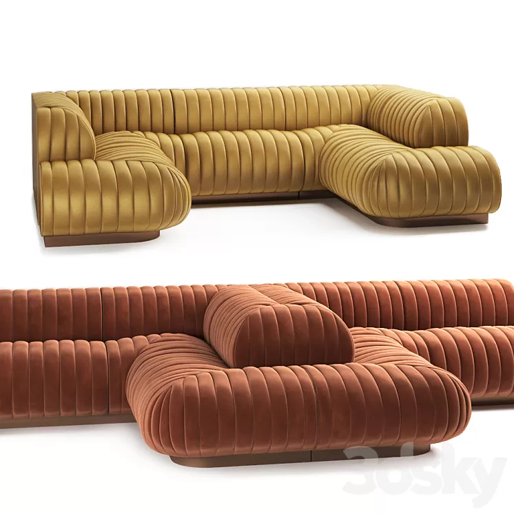Restaurant sofa 777 3D Model Free
