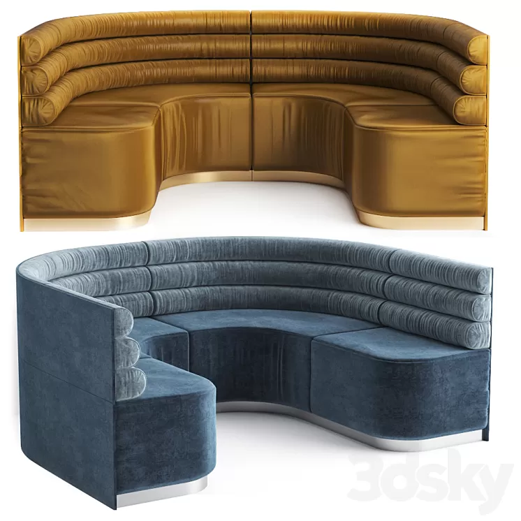 Restaurant sofa 9 3D Model