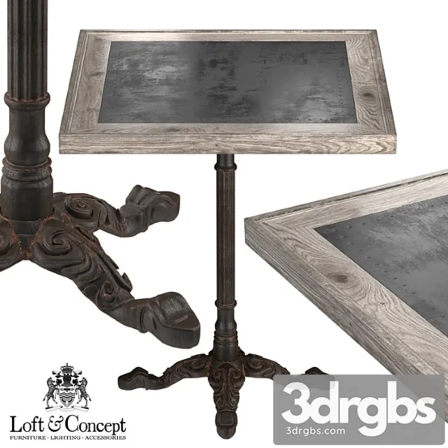 Restaurant table square metal sheet ii 2 3D Model Free