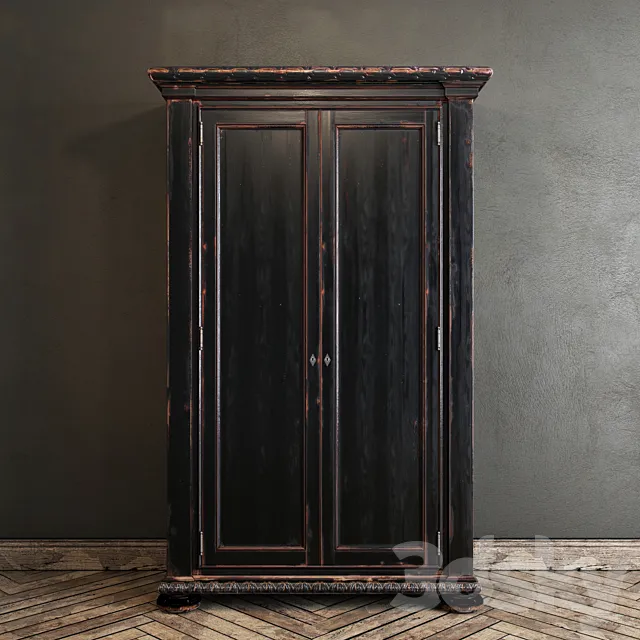 Restoration hadrware french empire amoire 3D Model