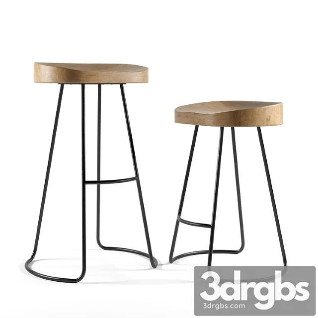 Restoration hardware 1950s bar and counter stool