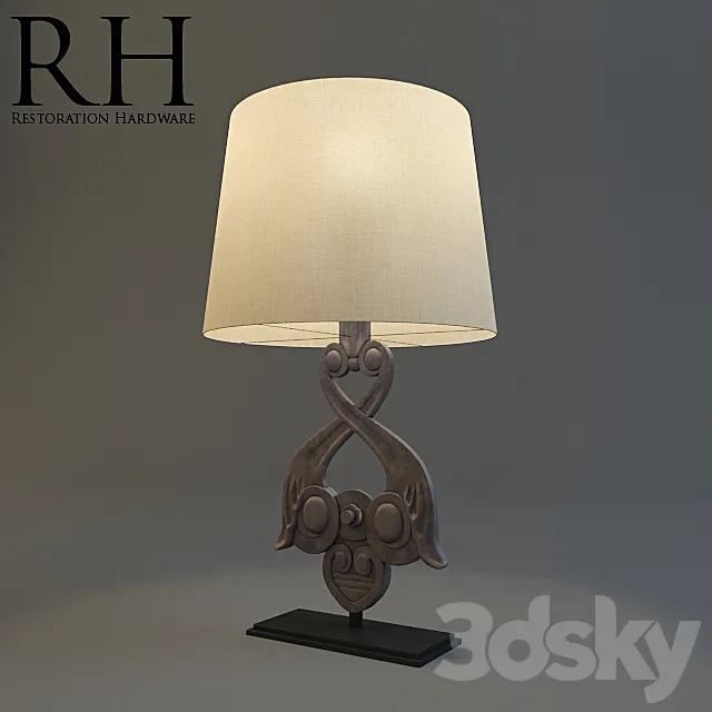 Restoration Hardware _ 18th wall anchor table lamp 3DModel