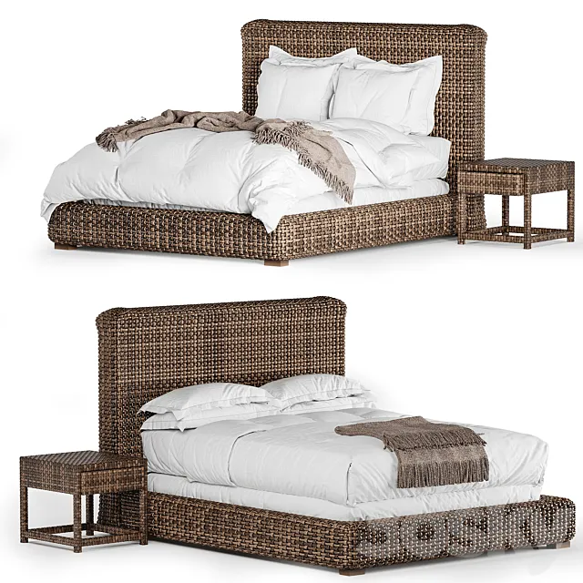 Restoration Hardware Antilles rattan bed Free Download
