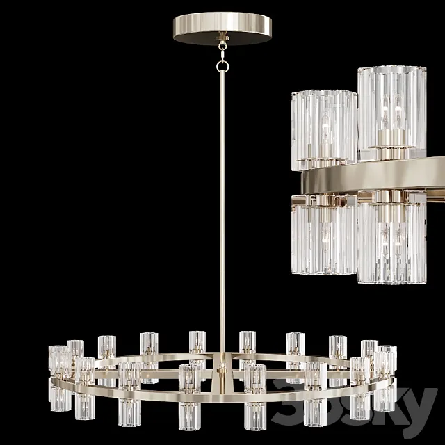Restoration Hardware ARCACHON ROUND CHANDELIER 36 Nickel 3DModel