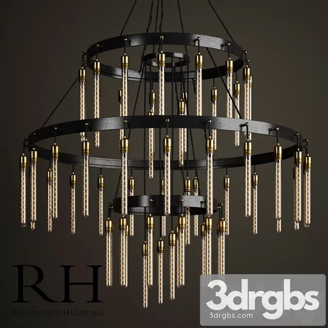 Restoration Hardware Axis 3 Tier Chandelier 60 3D Model Free