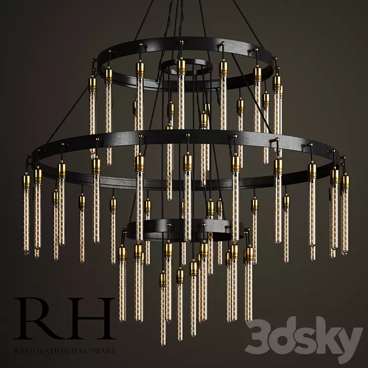 Restoration Hardware AXIS 3-TIER CHANDELIER 60 " 3D Model