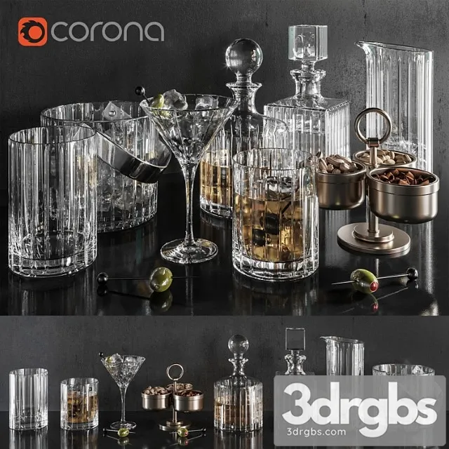 Restoration hardware barware set01 3D Model Free