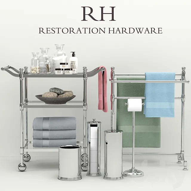 Restoration Hardware bathroom acsessories 4 3D Model