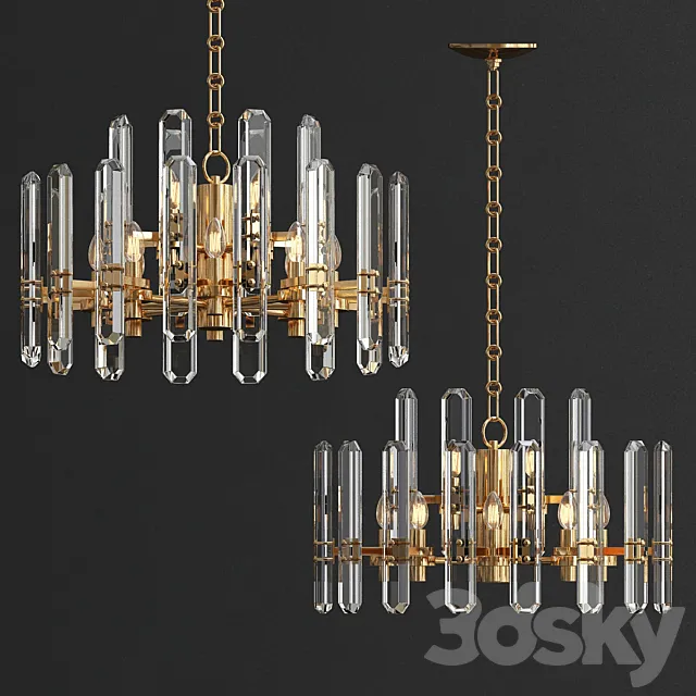 Restoration Hardware BOnnington Chandelier 3D Model