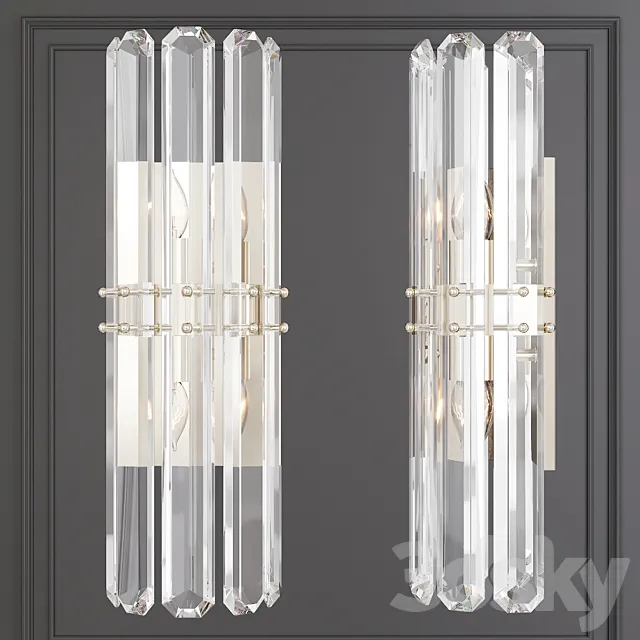 Restoration Hardware BONNINGTON TALL SCONCE Nickel 3DModel
