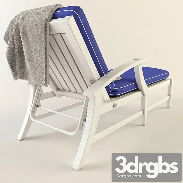 Restoration hardware cape cod chaise 2 3D Model Free