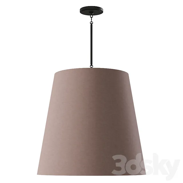 Restoration Hardware CICERO BARREL PENDANT 30 Brown 3D Model