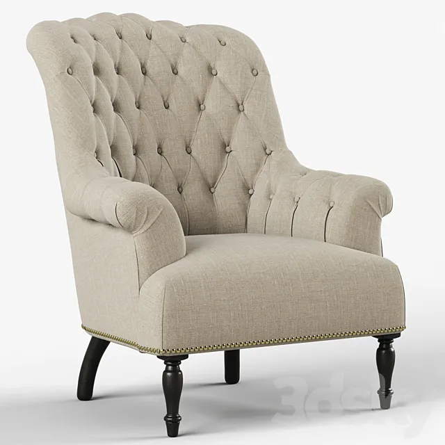 Restoration Hardware Clementine Tufted Chair 3DModel