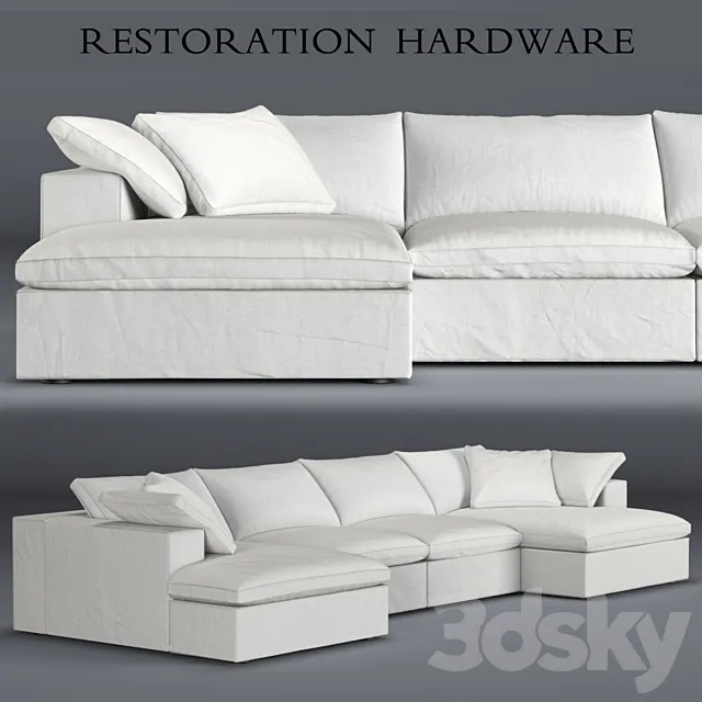 Restoration Hardware Cloud Modular sofa 3D Model